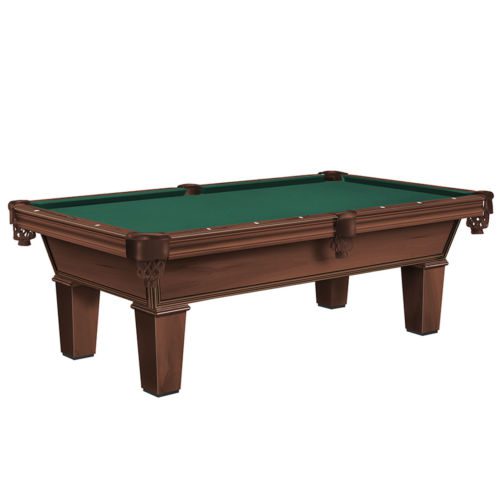Olhausen Billiards Classic Pool Table with Pecan Finish on Tulipwood