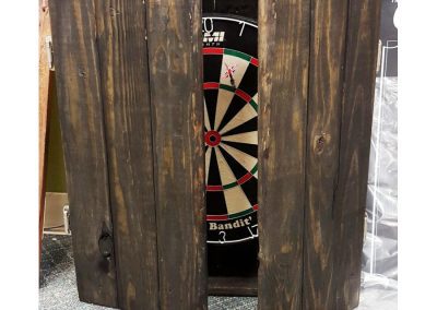 English Dartboard Cabinet Made From Reclaimed Wood One Of A Kind