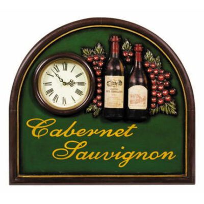 Pub Decoration Sign with clock - Cabernet Sauvignon