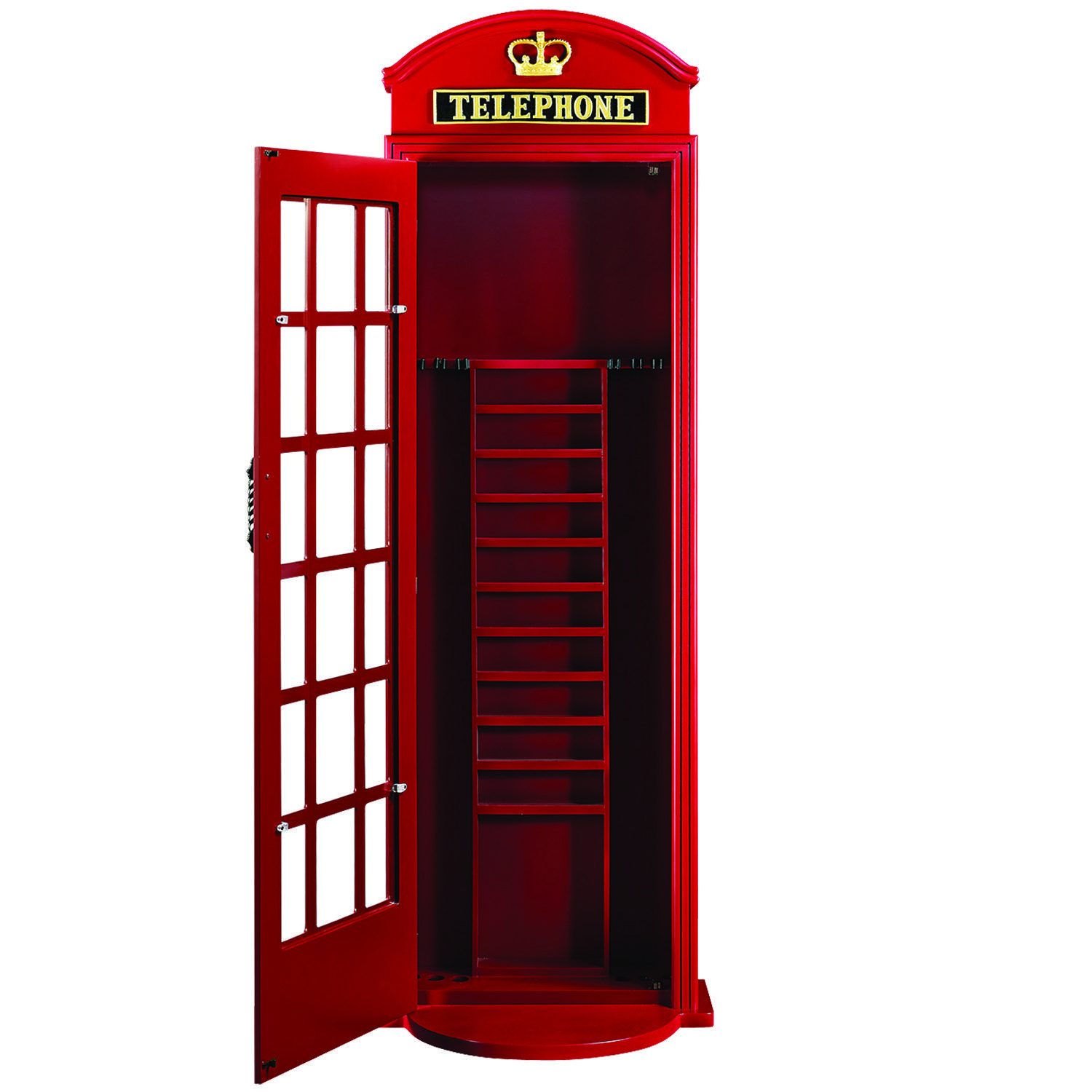 English Phone Booth Cue Rack Royal Billiard Recreation