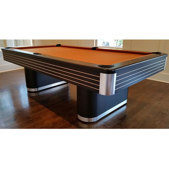 Olhausen Billiards Heritage Pool Table Matte Black Lacquer with Natural Maple Accents