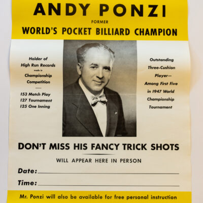 Andy Ponzi billiards poster