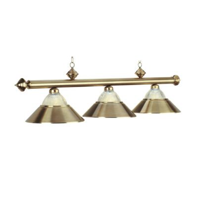 3 SHADE 54" BILLIARD LIGHT - ANTIQUE BRASS