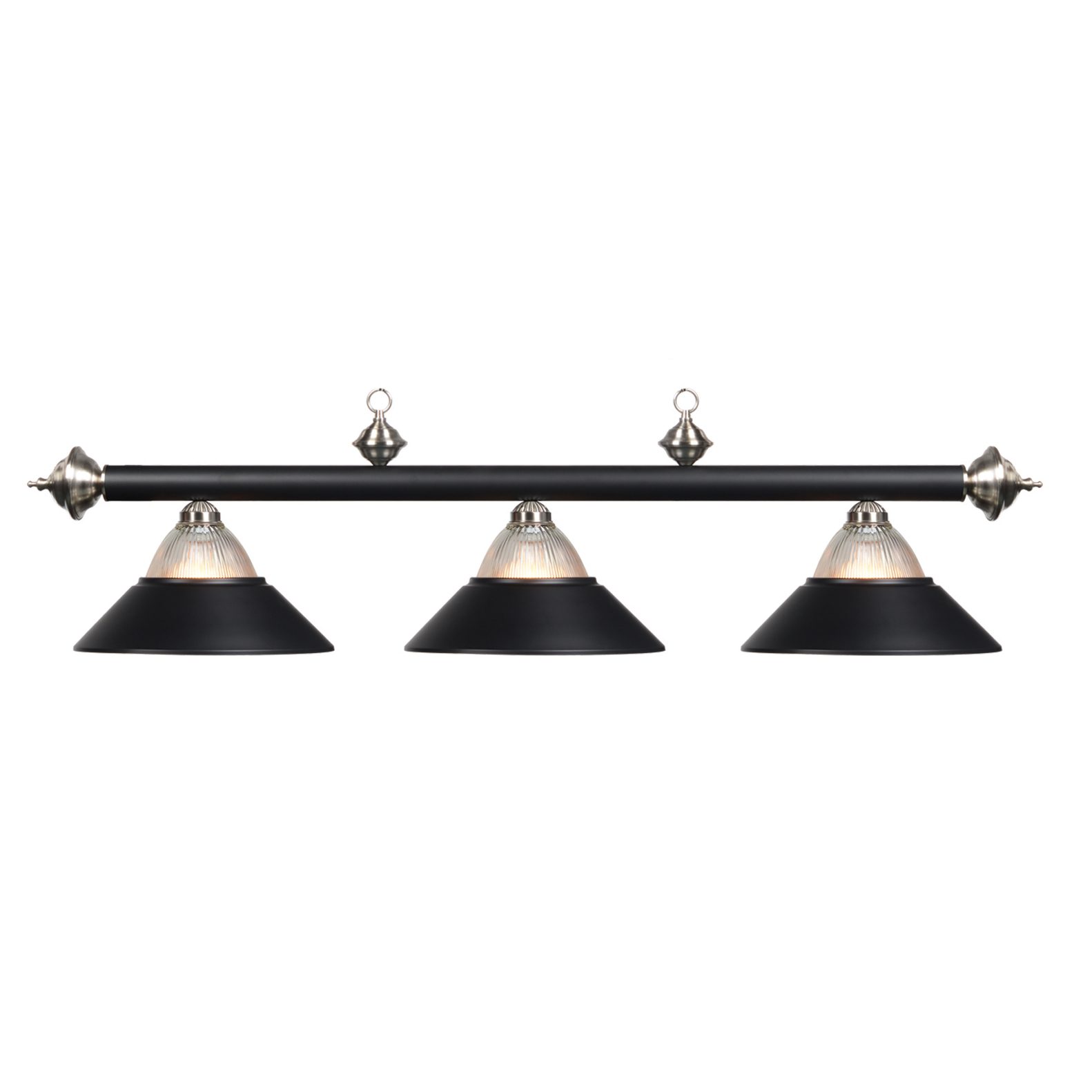 3 Shade 54 Billiard Light Matte Black Stainless