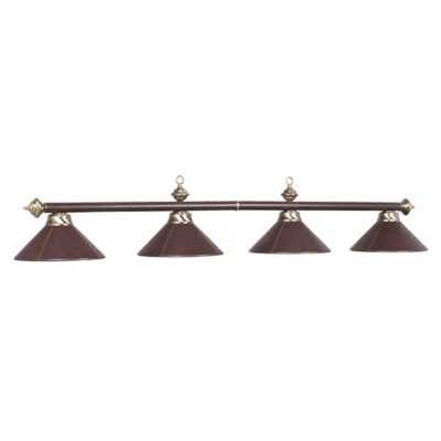 4 SHADE 78" BILLIARD LIGHT BROWN LEATHER
