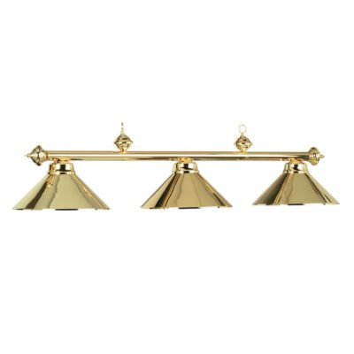 3 SHADE 54" BILLIARD LIGHT - POLISHED BRASS
