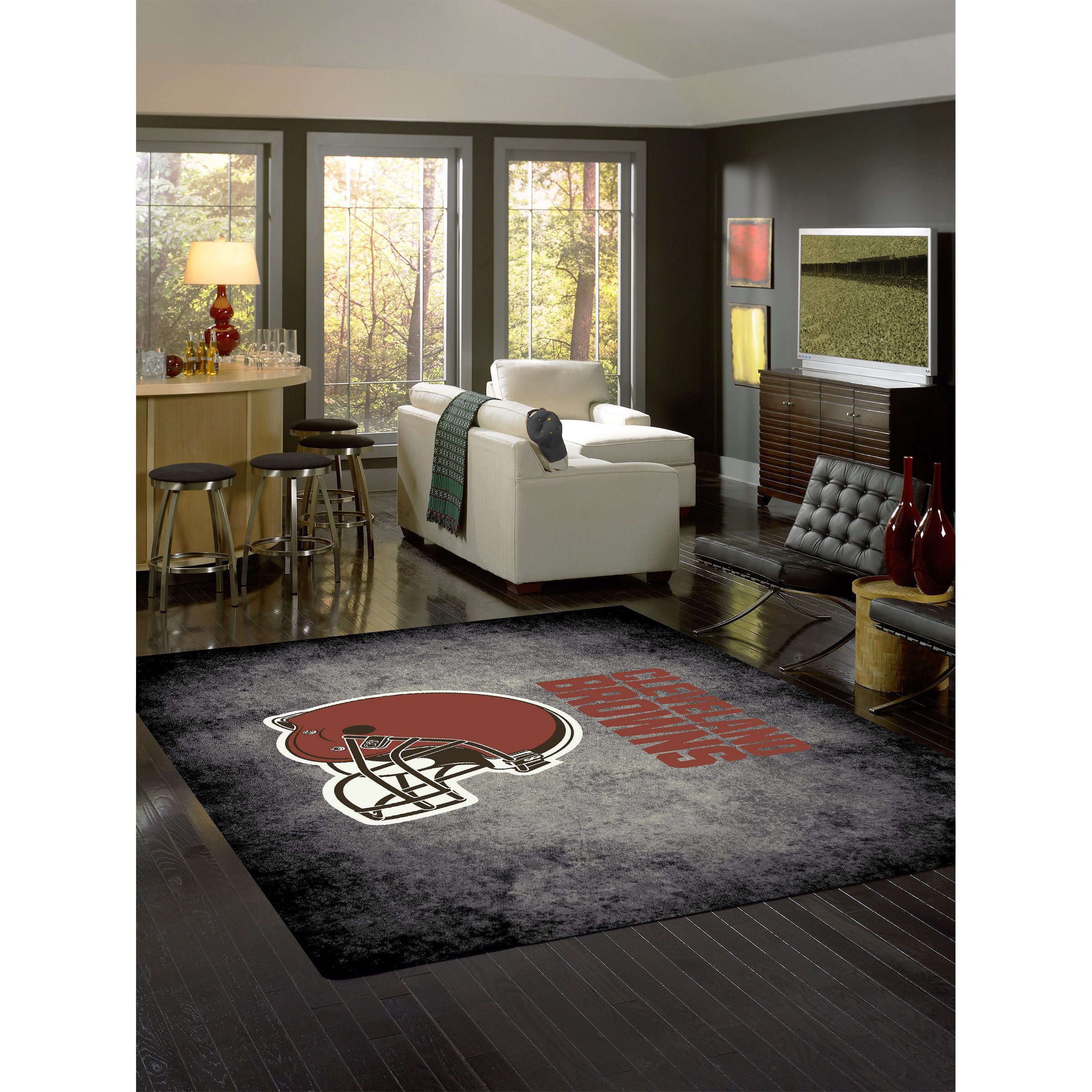 CLEVELAND BROWNS DISTRESSED RUG | Royal Billiard & Recreation