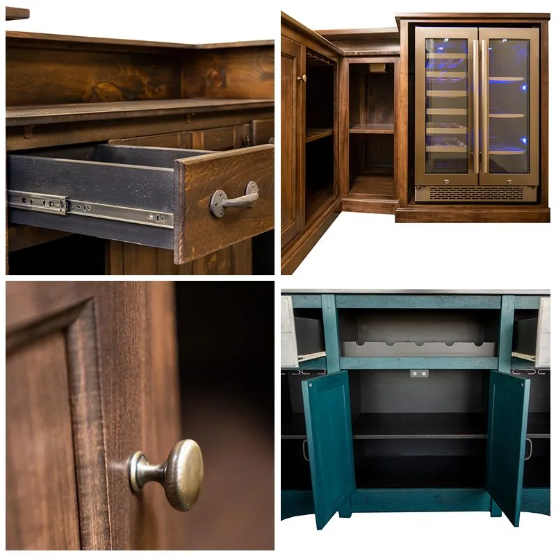 A few of the features you may choose for a custom home bar.