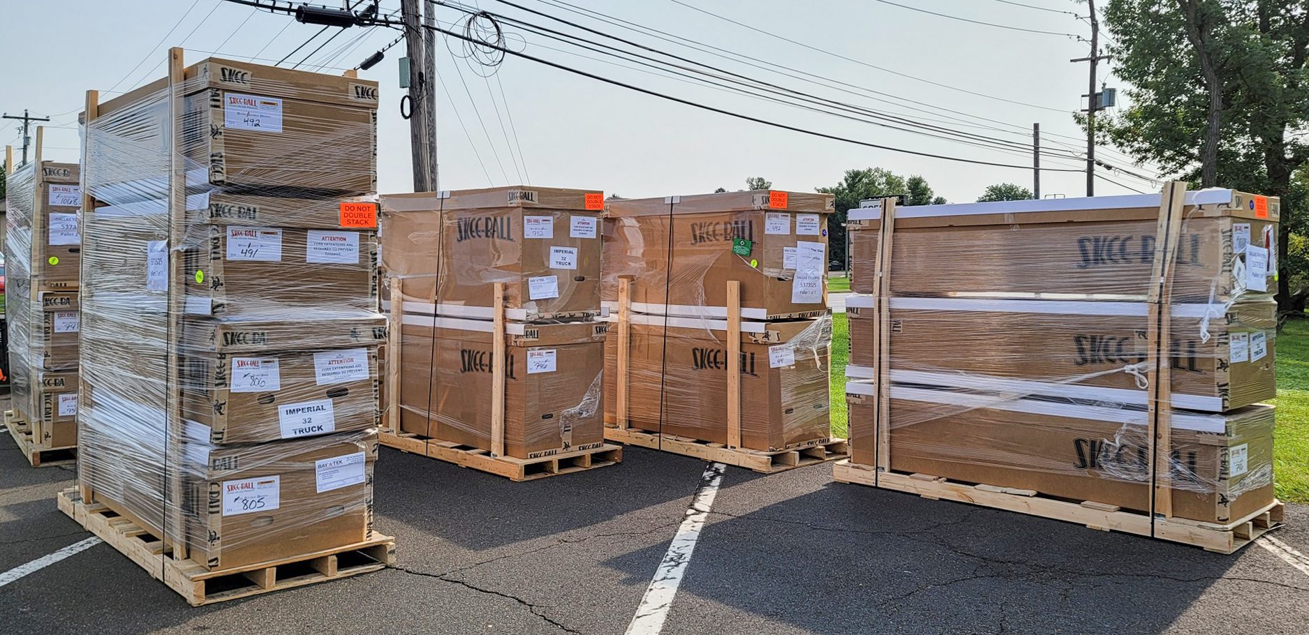 Skee Ball Delivery Skee ball games in delivery packaging
