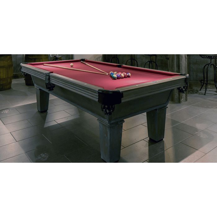 Olhausen Billiards Classic Pool Table Custom Burgundy Fabric