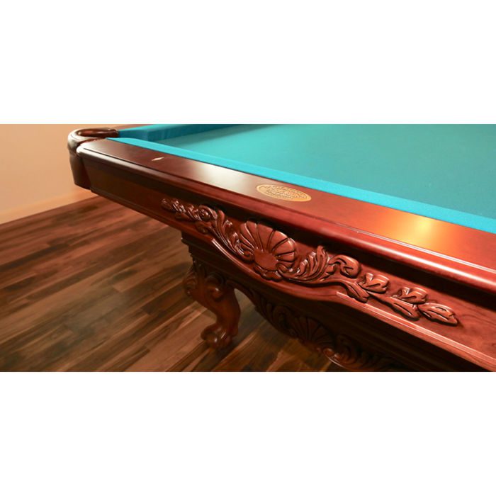 Olhausen Billiards St Andrews Pool Table Traditional Mahogany Finish Close Up