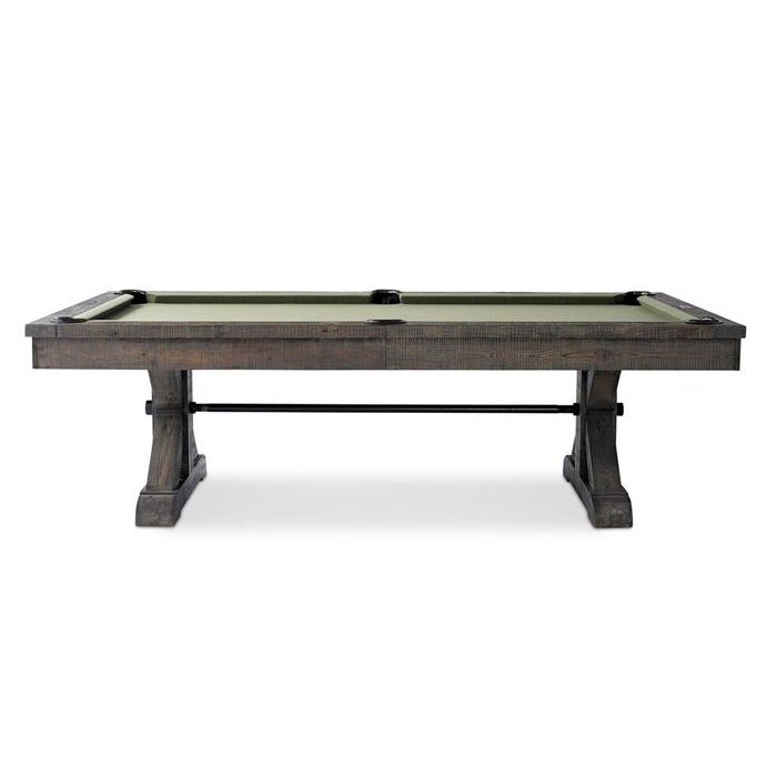 Plank and Hide Otis Pool Table Weathered Grey Stain on Douglas Fir Distressed Wood Main