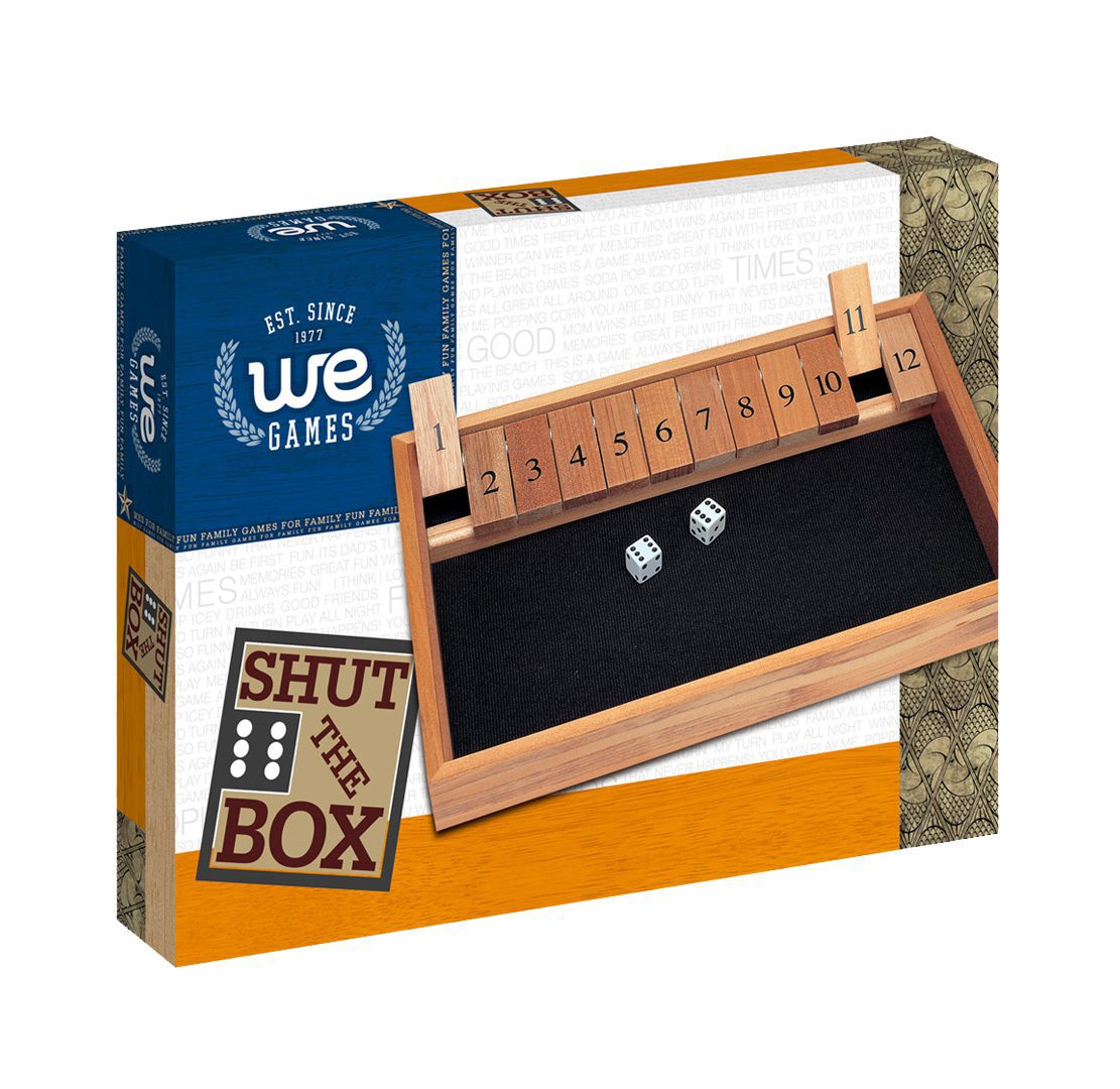 2-player Wooden Shut The Box 12 Numbers Dice Game Board With Red/black  Dice. Classic Tabletop Version Of The Popular English Pub Game…