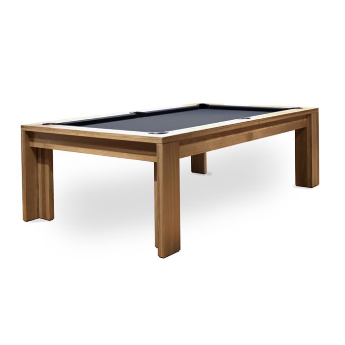California House Pool Tables District Pool Table Natural Rustic White Oak Finish with Graphite Cloth
