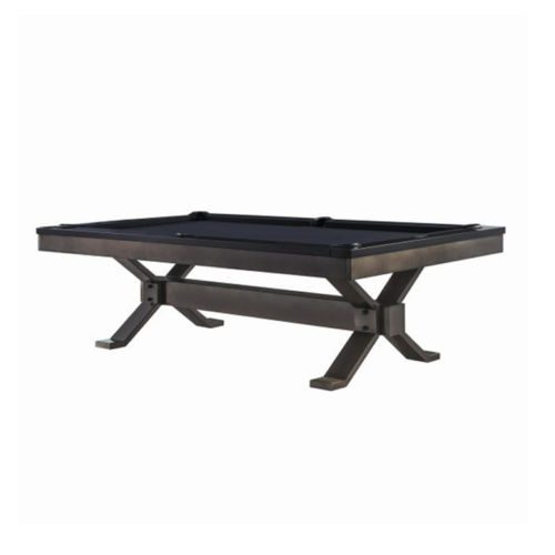 Plank and Hide Axton Pool Table Gunmetal Finish Full View