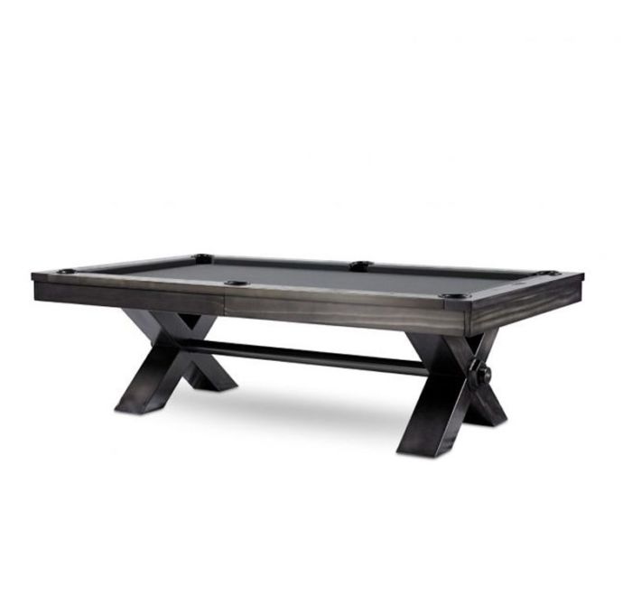 Plank and Hide Vox Pool Table Gunmetal Gray Finish