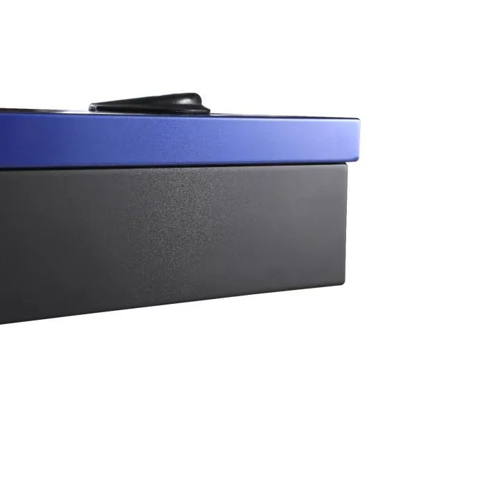 Plank and Hide Xander Pool Table Gunmetal Gray With Blue Finish Apron Detail