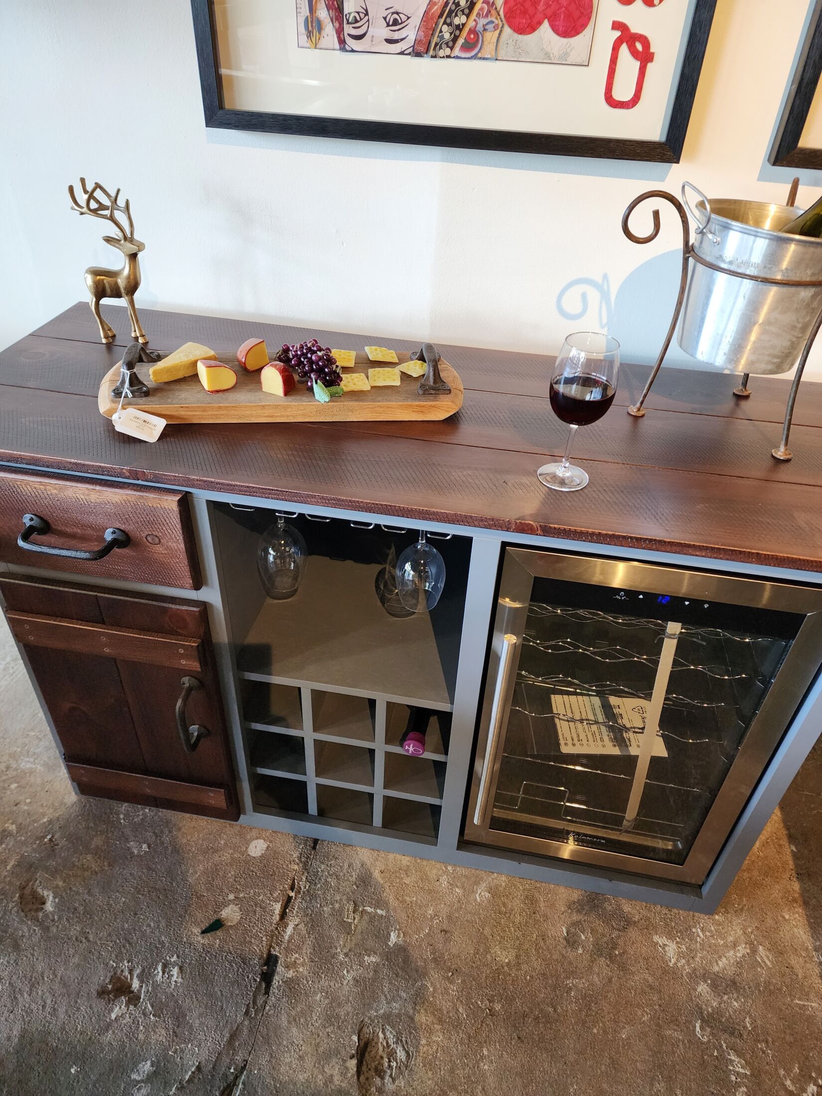 Sideboard with space for wine online fridge