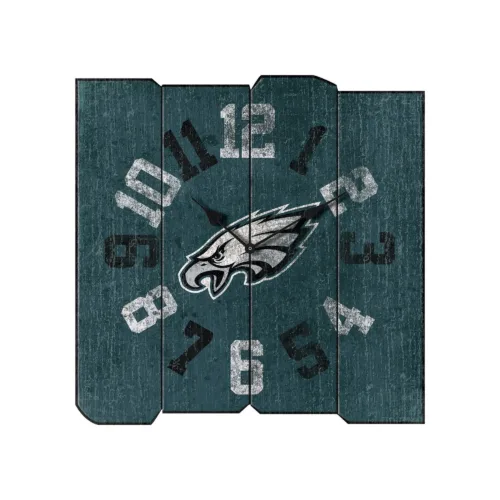 PHILADELPHIA EAGLES VINTAGE SQUARE CLOCK