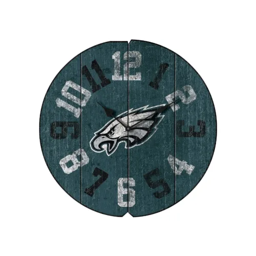 PHILADELPHIA EAGLES VINTAGE ROUND CLOCK