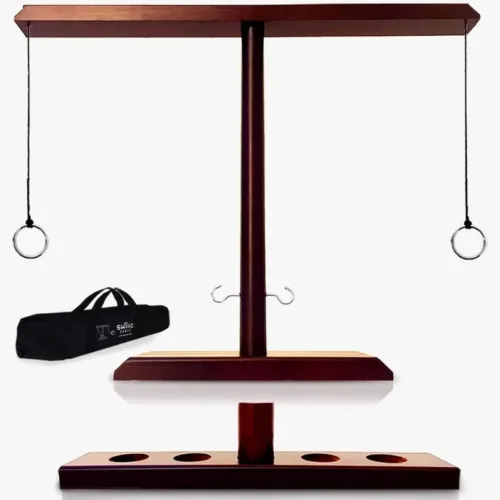 2 Player Hook and Ring Game – XL Tabletop Ring Toss Game for Adults & Kids