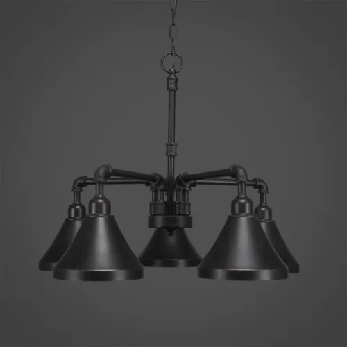 5 LIGHT CHANDELIER IN DARK GRANITE