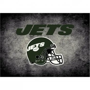 NEW YORK JETS DISTRESSED RUG