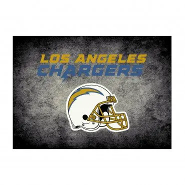LOS ANGELES CHARGERS DISTRESSED RUG