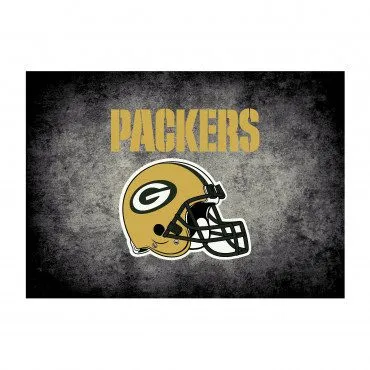 GREEN BAY PACKERS DISTRESSED RUG