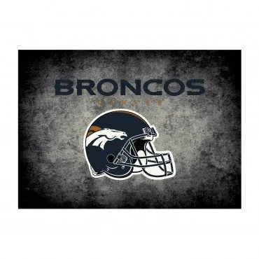DENVER BRONCOS DISTRESSED RUG