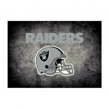 LAS VEGAS RAIDERS DISTRESSED RUG