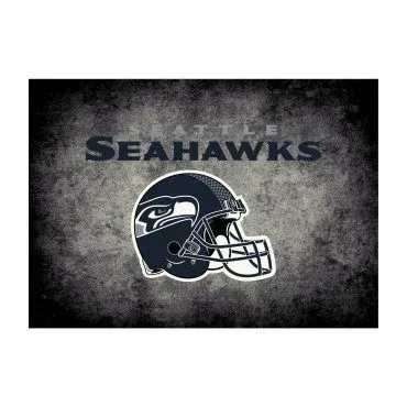 SEATTLE SEAHAWKS DISTRESSED RUG