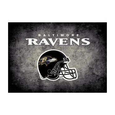BALTIMORE RAVENS DISTRESSED RUG