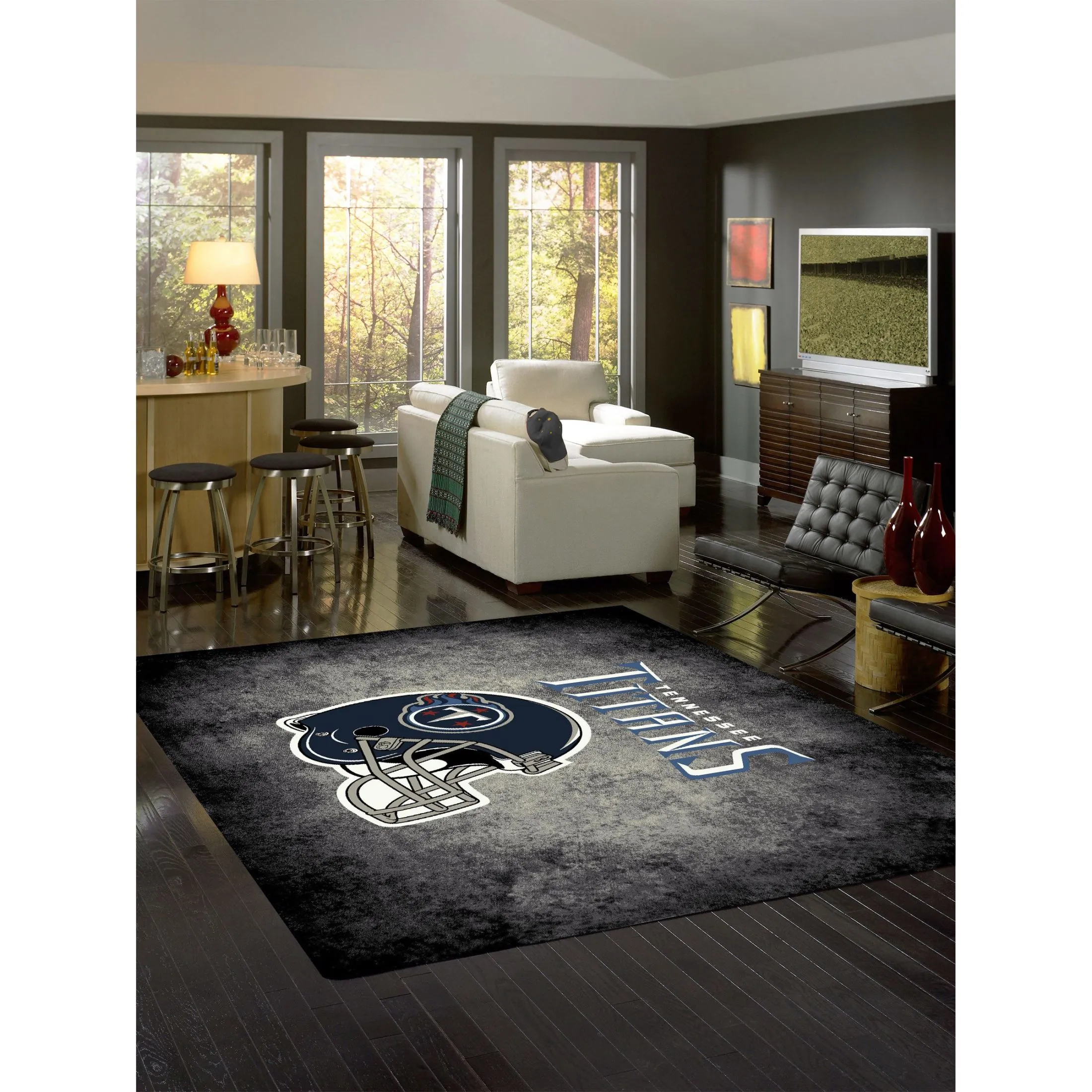 TENNESSEE TITANS DISTRESSED RUG - Image 2