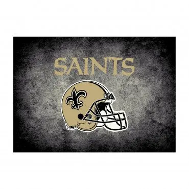NEW ORLEANS SAINTS DISTRESSED RUG