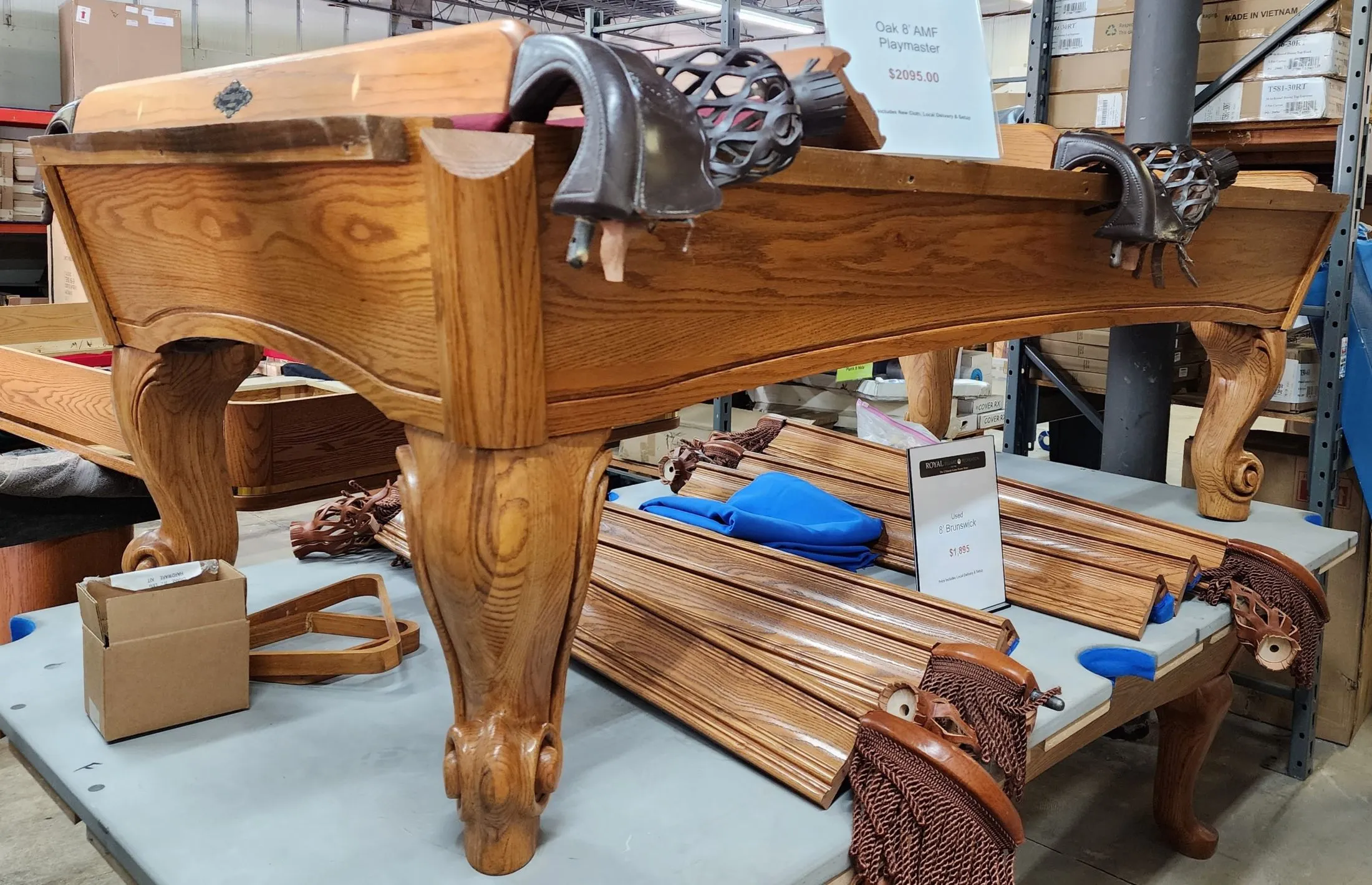 8' GENTLY USED POOL TABLE - SOLD