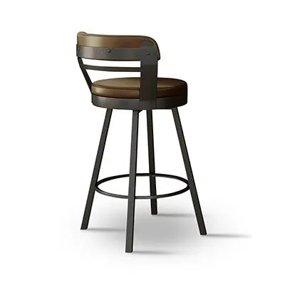 Akron Swivel Bar Stool – Backless Custom Upholstery Counter & Bar Stool - Image 5