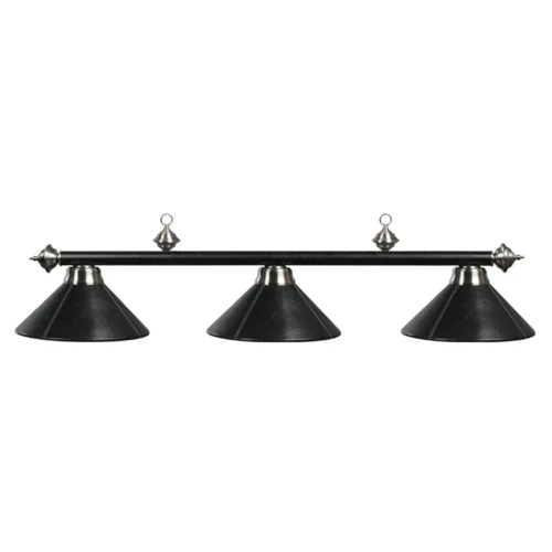 3 SHADE 54" BILLIARD LIGHT BLACK LEATHER