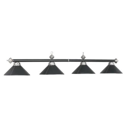 BLACK LEATHER 4 SHADE 78" BILLIARD LIGHT