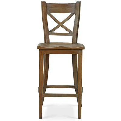 Summerset Solid Mahogany Bar Stool – Handcrafted Wood Bar Stool