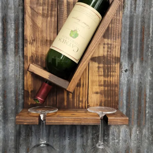 Wine Bottle and Glass Rack