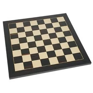 Classic Chess Board – Black Stained & Natural Wood 15 in.