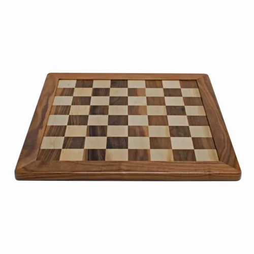 Heirloom Chess Board, Solid Walnut & Maple Wood – 19.5 in. (Made in USA)