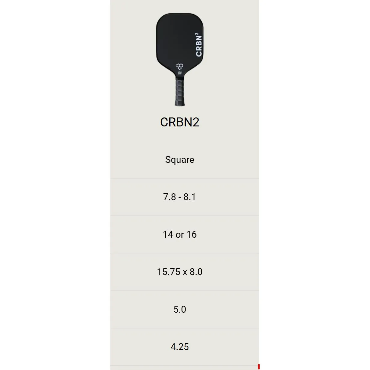 CRBN2 Square Paddle - Image 3