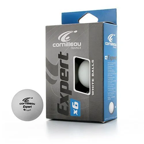 Cornilleau Expert Ping Pong Balls - White - Pack of 6