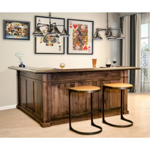 Custom Designed Wood Home Bar