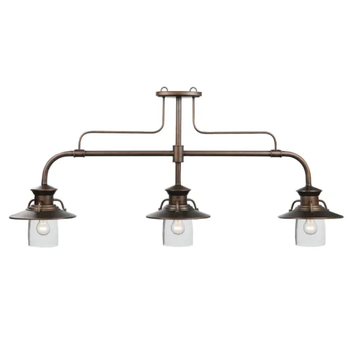 EDISON BULB 3 SHADE 60" BILLIARD LIGHT