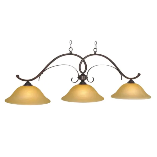 HAWTHORN 3 SHADE 56" BILLIARD LIGHT - OIL RUBBED BRONZE