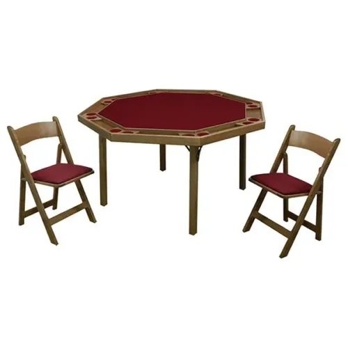 Card table with folding legs