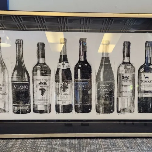 Beautifully Framed Wine Bottle Framed Art Print